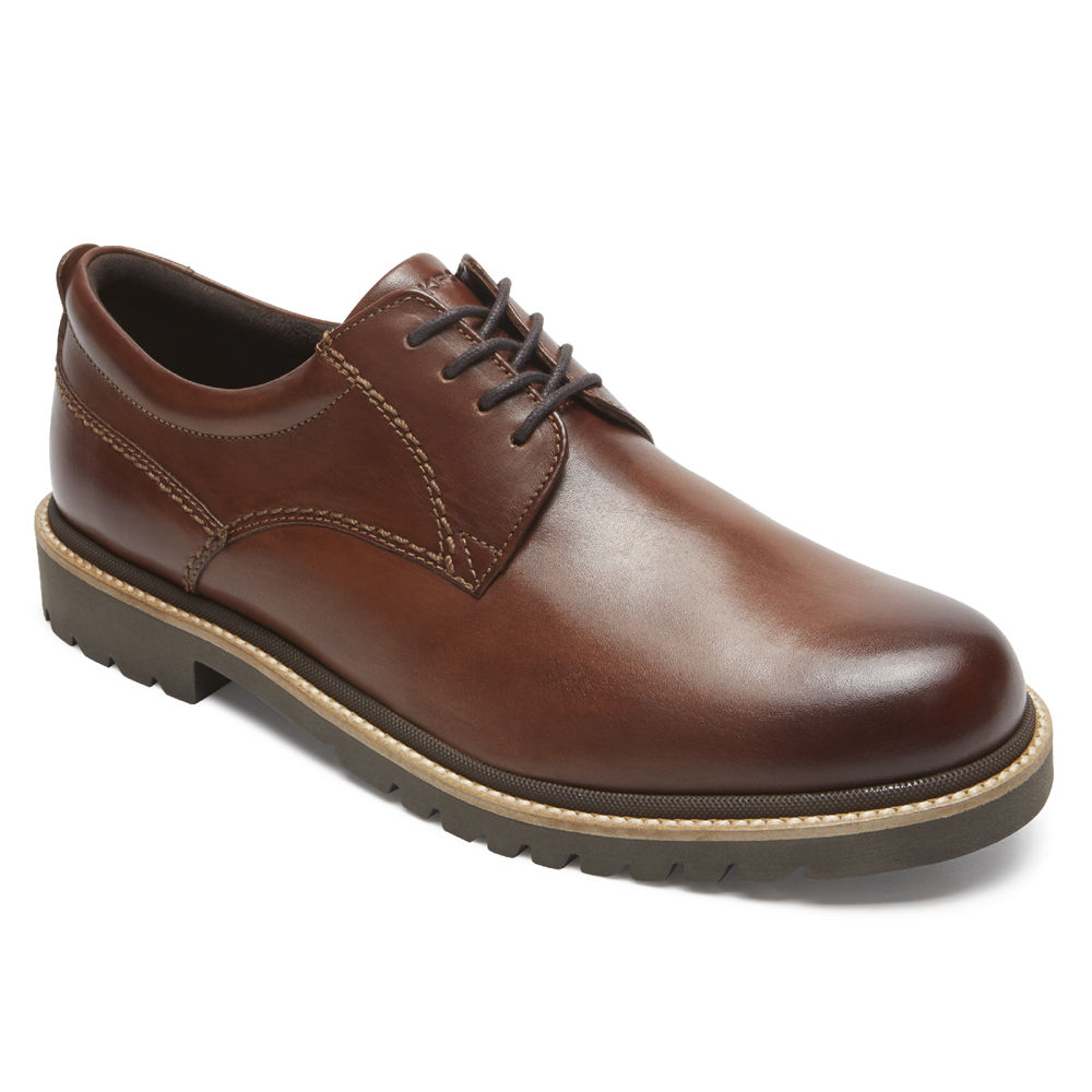 Oxfords Rockport Homem Marrom Escuro - Marshall Plain Toe - 26834VGTS